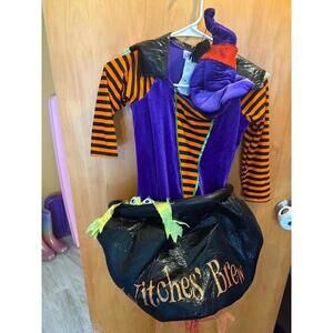 Children’s Witch’s Brew Costume w/ Hat & Shoe Covers Size 6/8